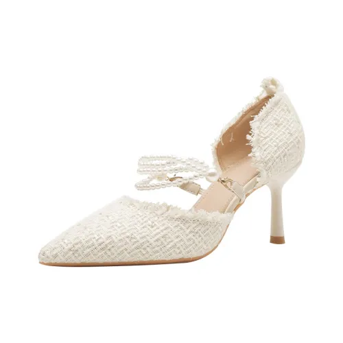 MABEL&CO Slim Heel High Heels Women's White