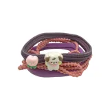 Cartoon Puppy Hair Tie Combo 1 Piece (Purple)