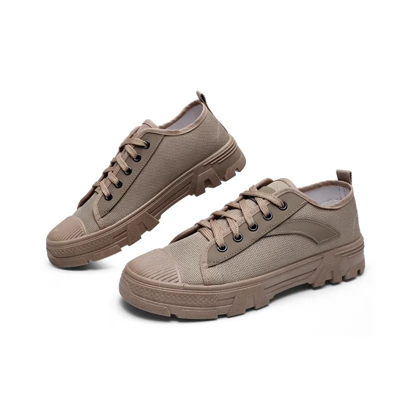 Strongman Casual Shoes Men Low Top Coffee/Green-2