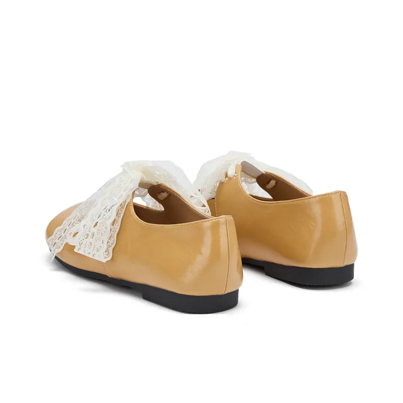 Hotwind Cream Lace Series Mary Jane Women's Casual Shoes Flat Women's-13