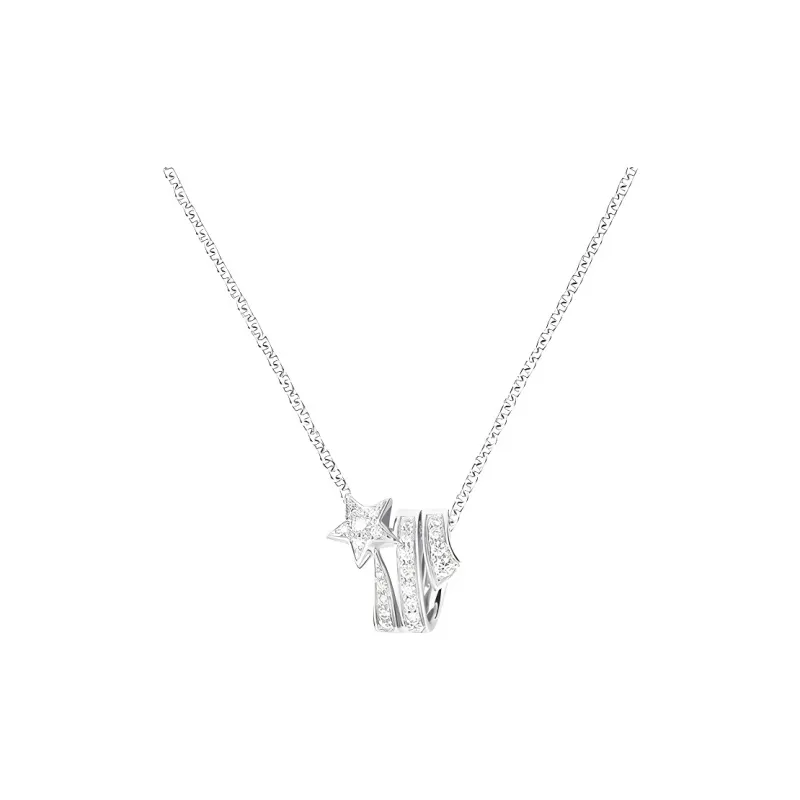 CHANEL 18K White Gold Diamonds Necklaces Women's-0