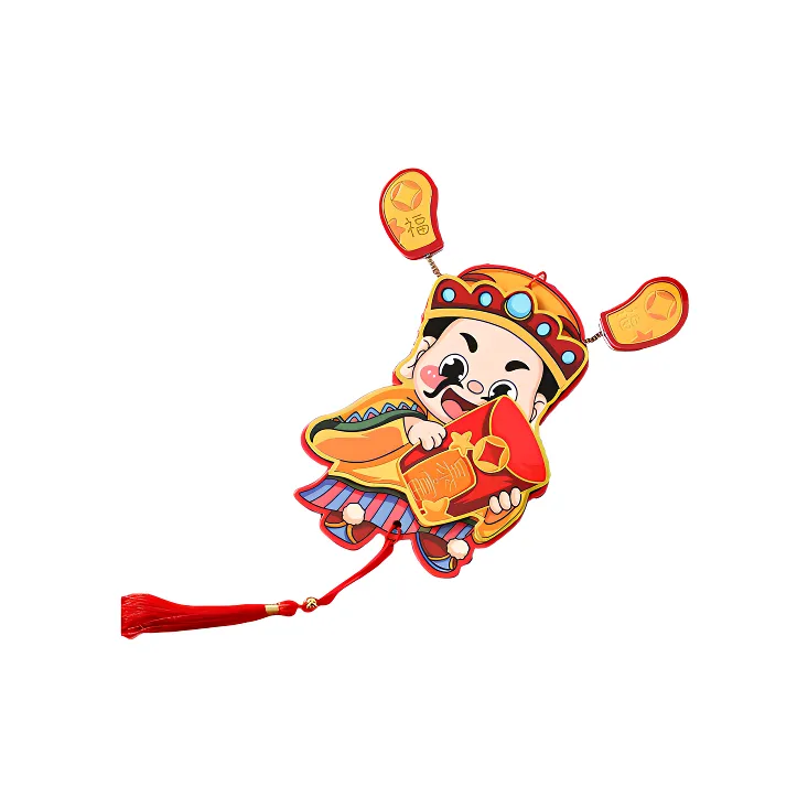 KecoSweet Shaking Head God Of Wealth, Magnetic Sticker 3D Effect Small Charm Anime / Games Fridge Magnets-0