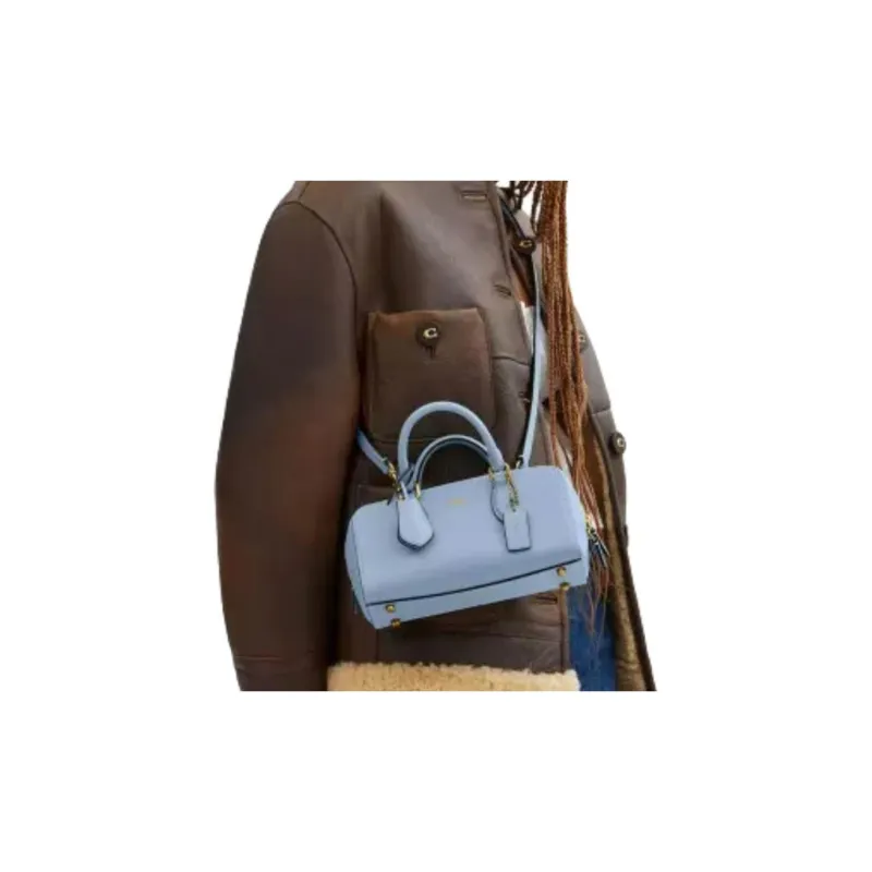 COACH Bowery Leather Crossbody Bag, Shoulder Bag, Handbag Trumpets Women's Bellflower Blue-5