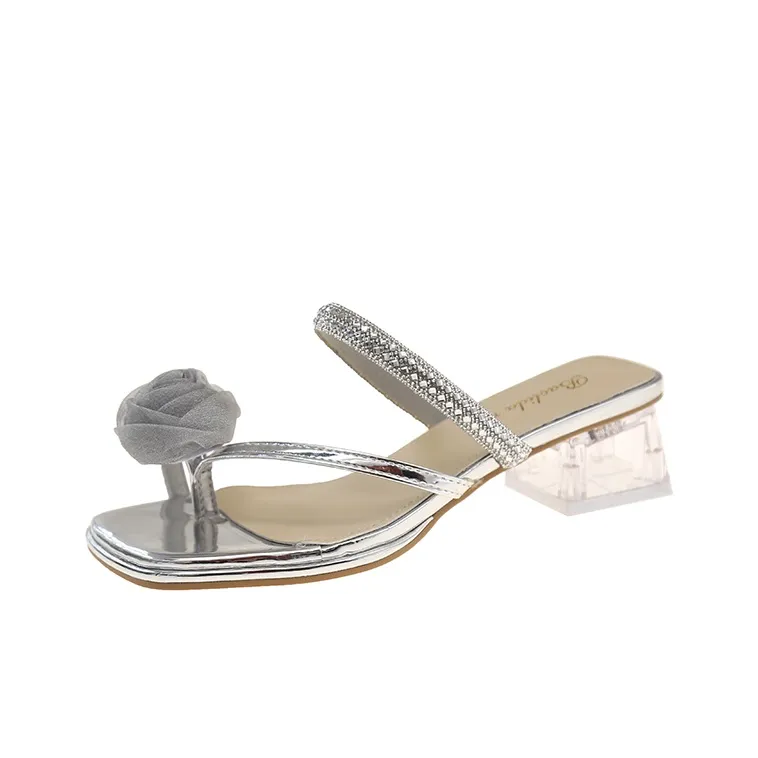 Dragon Dance Rubber Sole Rhinestone Slip Resistant Quick Dry Flip Flops Women's-9