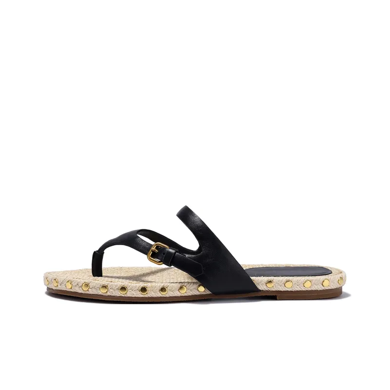 BELLALILY Rubber Sole Quick Dry Flip Flops Women's-5