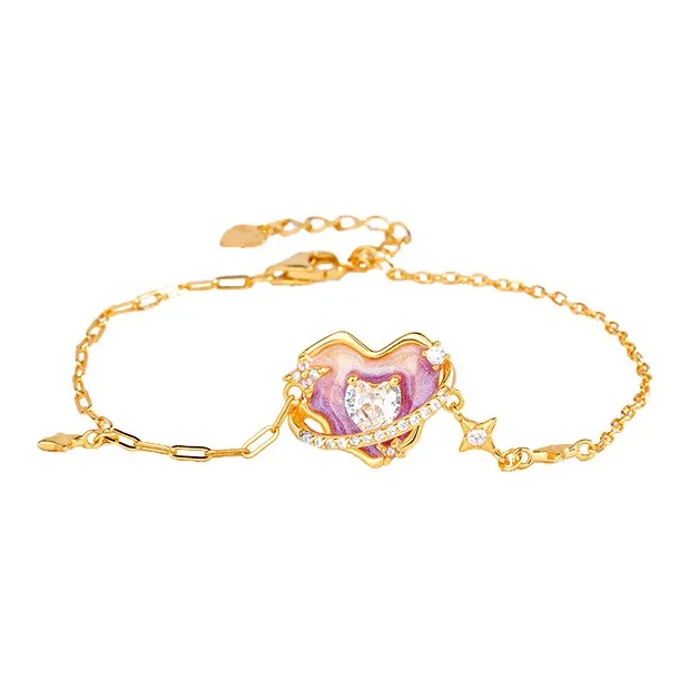 Heart Grass S925 Silver Bracelets Women's-0