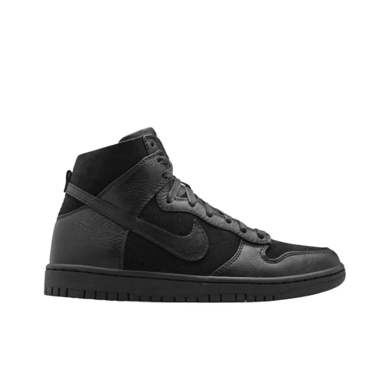 Nike Dunk Anti Slip Wear Resistant High Top Skateboard Shoes Unisex Black-1