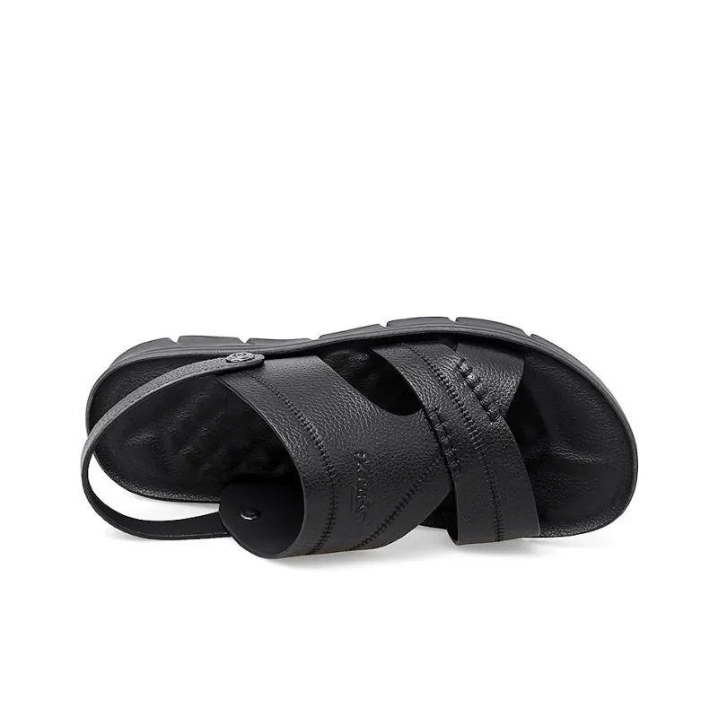 GESENLANG Beach Sandals Men Black/Brown-3