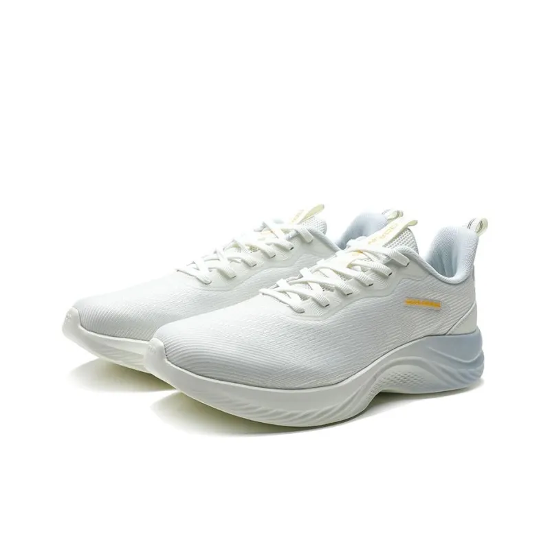QIAODAN Anti Slip Wear Resistant Low Top Casual Running Shoes Men's White Blue-2