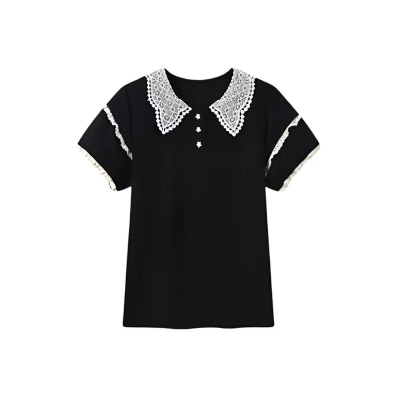 DOKZB T Shirts Women's Black-0