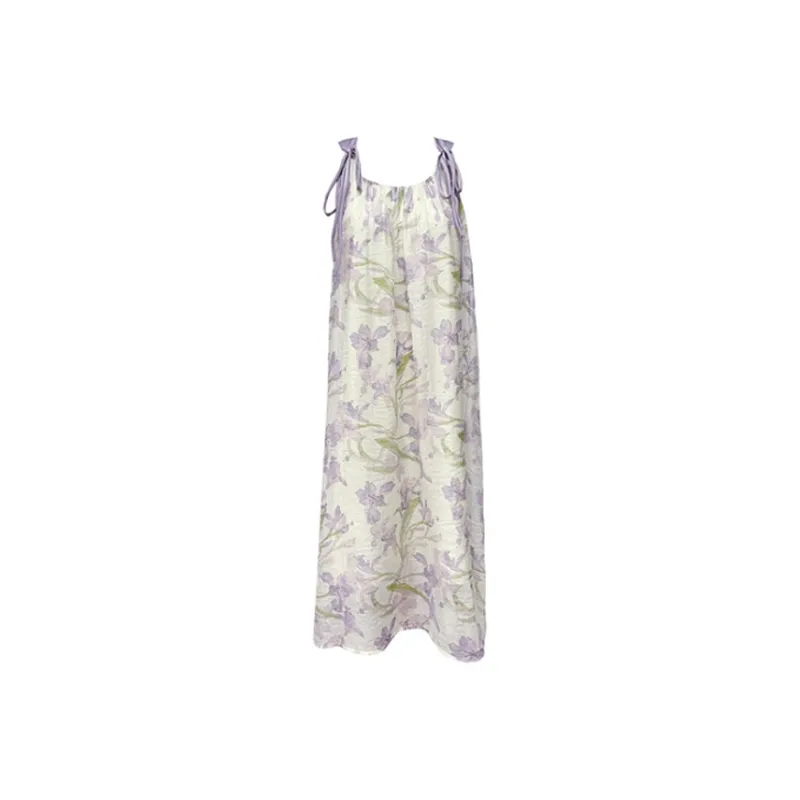 KYKW Slip Dresses Women's Purple Printed Dress-0