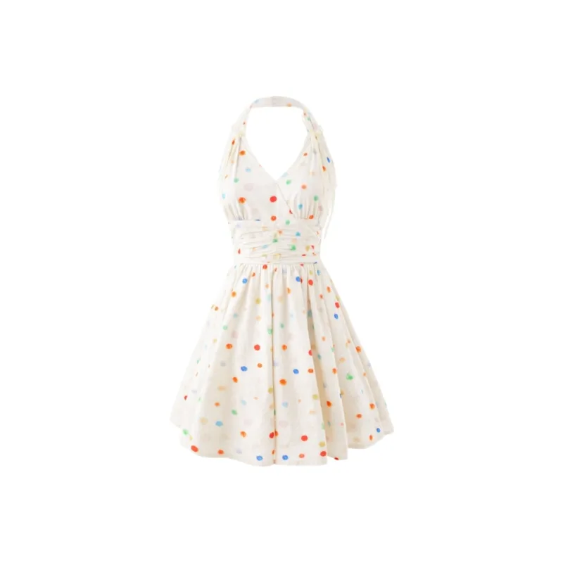 YGPRW Sleeveless Dresses Women's Polka Dot-0