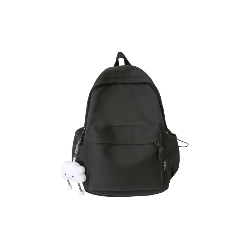 WICKBUEN Nylon Backpack Unisex White, Black, Yellow, Blue, Gray-6