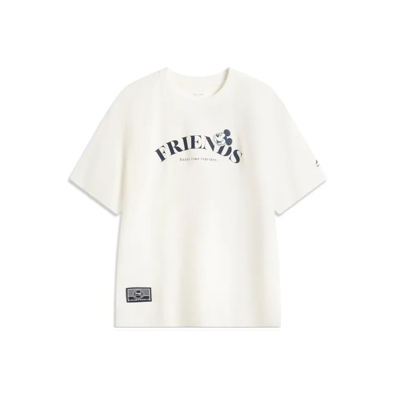 LiNing x DISHINIMIQI,LIANMINGKUAN Sports Life Collection T Shirt Men's Ivory-0
