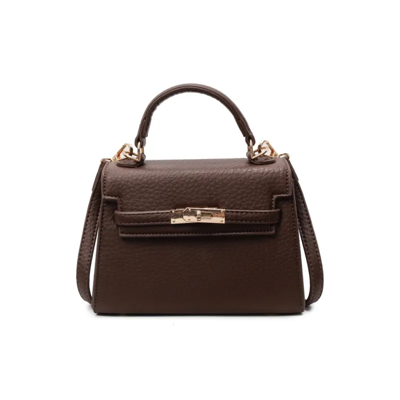 Homeboisportclub PU Handbag Regular Women's Black/White/Coffee-11