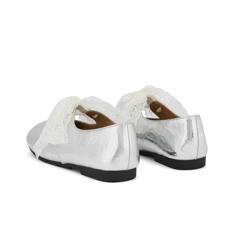 Hotwind Cream Lace Series Mary Jane Women's Casual Shoes Flat Women's-8