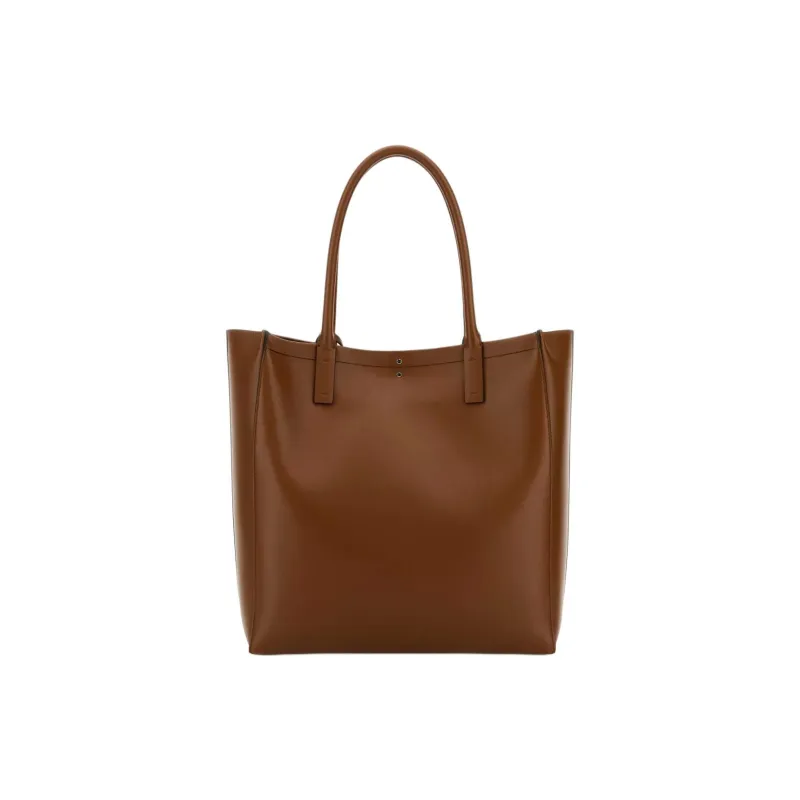 Valentino GARAVANI Calfskin Tote Bag, Shopping Bag, Handbag Tubas Women's Brown-1