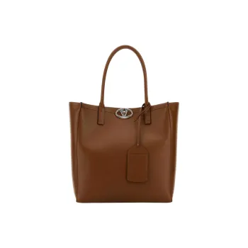 Valentino GARAVANI Calfskin Tote Bag, Shopping Bag, Handbag Large Size Women's Brown