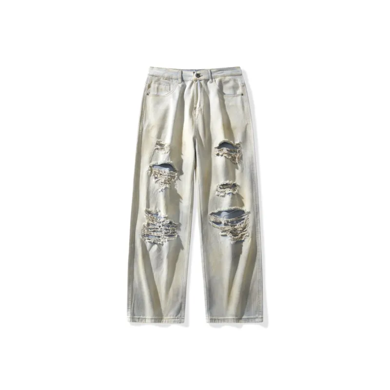 Q ZHIHE Jeans Unisex Ecru-0