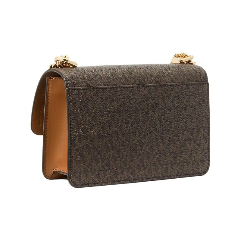 MICHAEL KORS Heather Fabric Coated Crossbody Bag Trumpets Women's Brown-1