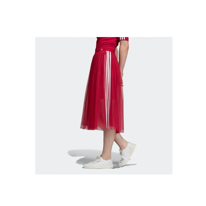 Adidas Originals Casual Long Skirt Europe Version Women's Red-6