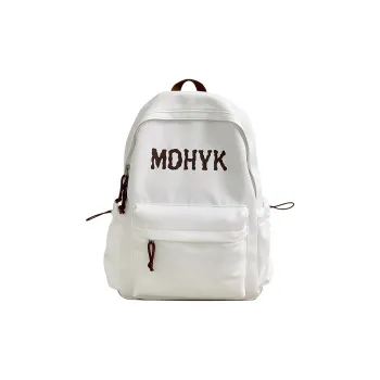 WICKBUEN Nylon Backpack Unisex White/Black/Purple/Yellow