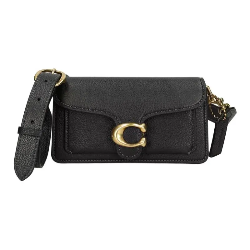 COACH Leather Shoulder Bag Women's Black-0