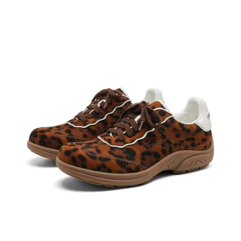 KUNGFUDEER Cool Play Collection Low Top Casual Shoes Unisex Leopard Print