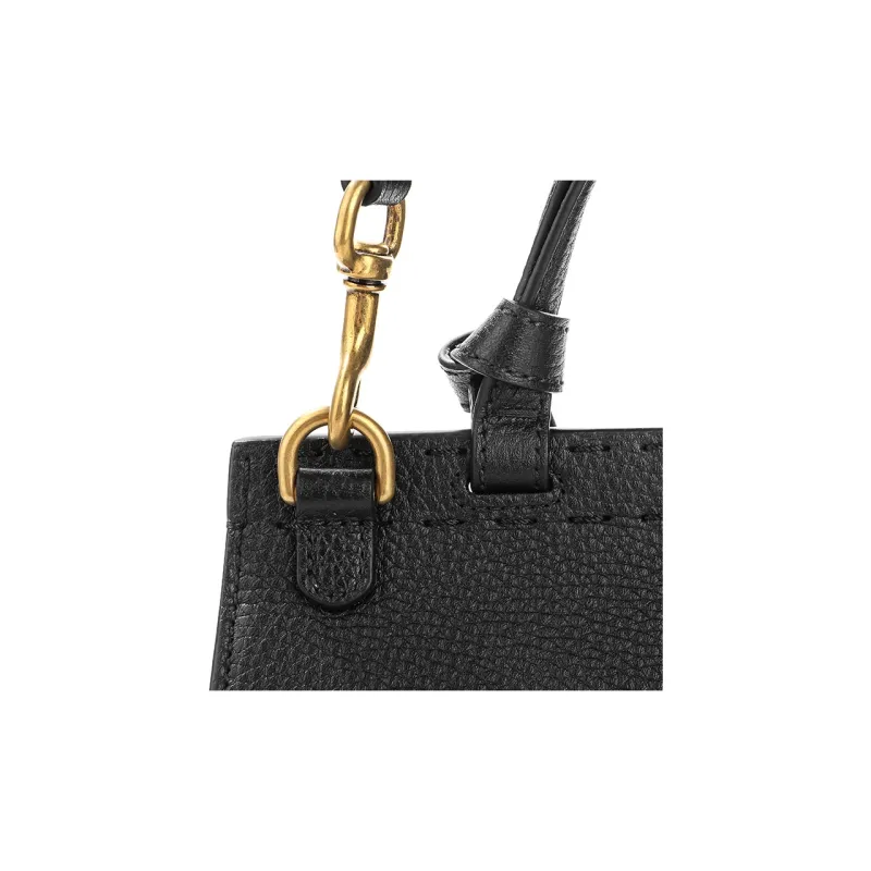 GUCCI Calfskin One Shoulder Handbag Women's Black-7