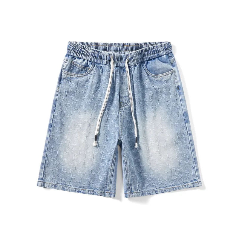 VSCH Denim Shorts Unisex Light Blue-0
