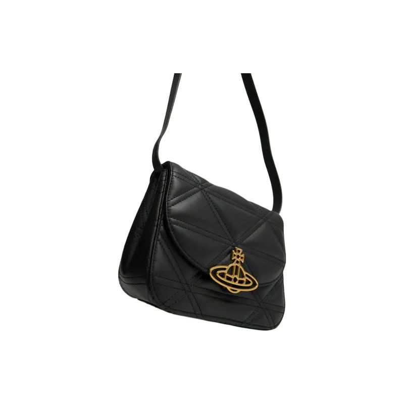 Vivienne Westwood Linda Lambskin Shoulder Bag Women's Black-1
