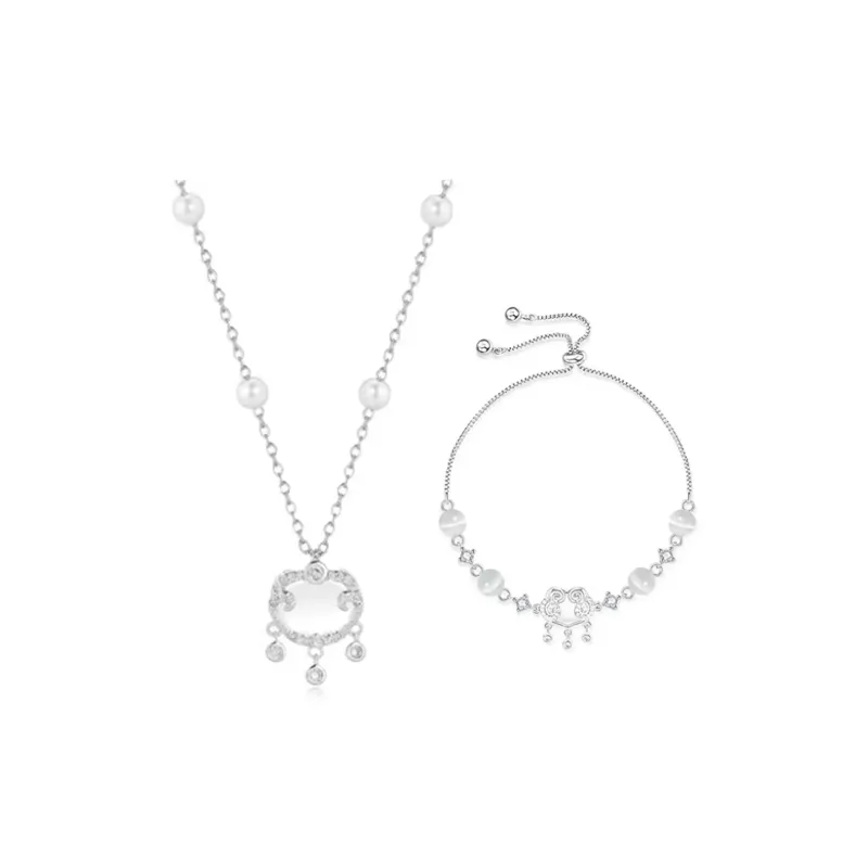 Welcome To The Treasure Colored Glaze Jade Necklaces Unisex-0