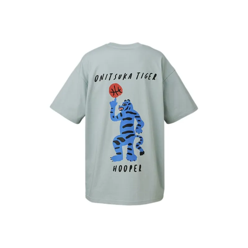Onitsuka Tiger SS25 T Shirt Unisex Light Gray-1