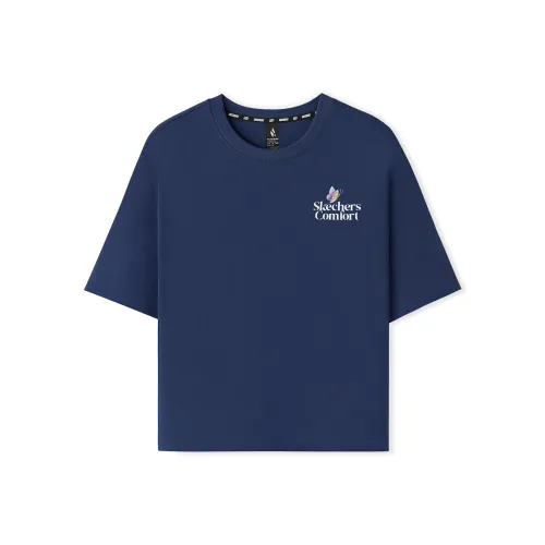 Skechers T Shirt Women's Marine Blue