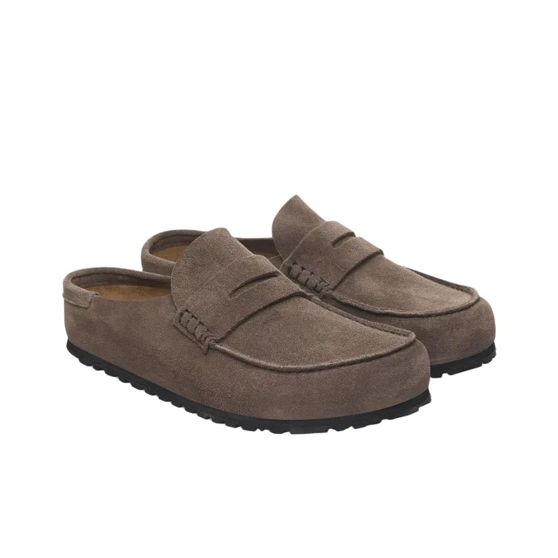 Birkenstock Naples Rubber Sole Abrasion Resistant Closed Toe Slippers Unisex Dark Gray Regular Loose Fit-2