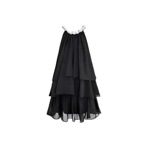 Mu Xiao Xin Slip Dresses Women's Black