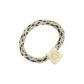 Coffee Series Twisted Fried Dough Smiley Face Hair Tie 1 Pack (White)
