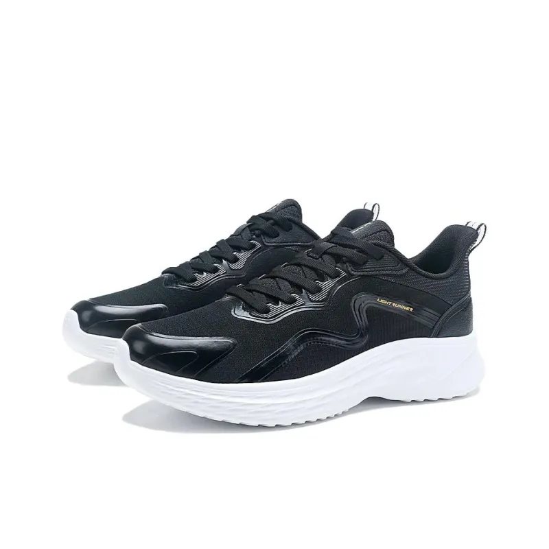 QIAODAN Slip Resistant, Abrasion Resistant, Breathable Low Top Casual Running Shoes Men's Black Jordan White-2