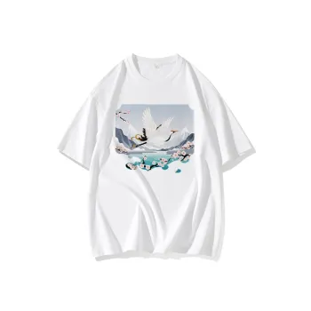 FAIRWHALE Drop Shoulder Sleeve T Shirt Women's