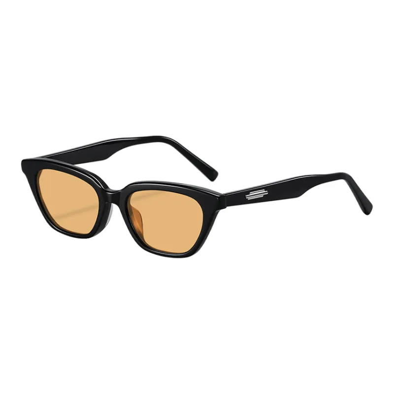 Thunder Pailong Plate And Metal Irregular Shape Sunglasses Unisex Black, White, Gray-1