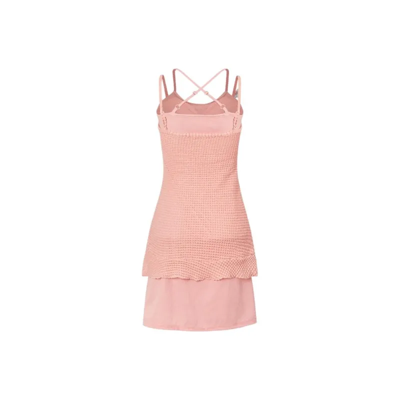 DOKZB Two Piece Skirt Sets Women's Pink-1