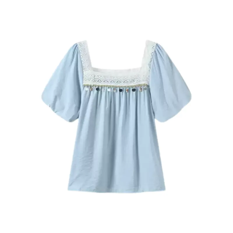 ABBY GODDESS T Shirts Women's Blue-0