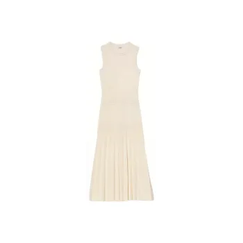 Sandro Pearl Bead Knitted Maxi Dress