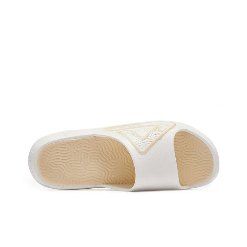 PEAK State Pole Classic Drag Quiet Slip Resistant Cushioning Slide Slippers Unisex White Light Khaki-2
