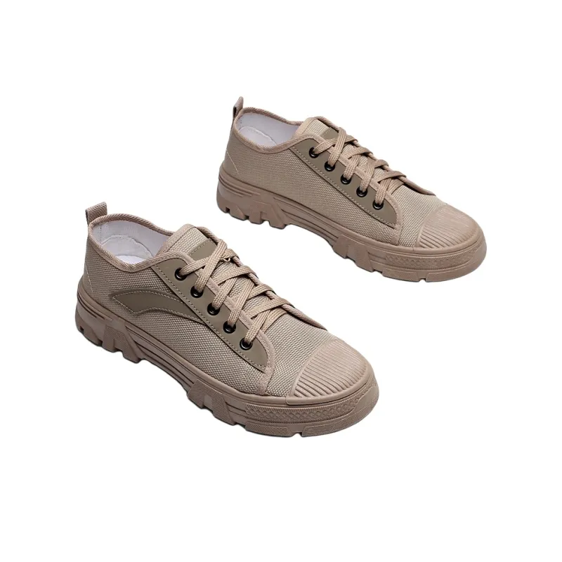 Strongman Casual Shoes Men Low Top Coffee/Green-4