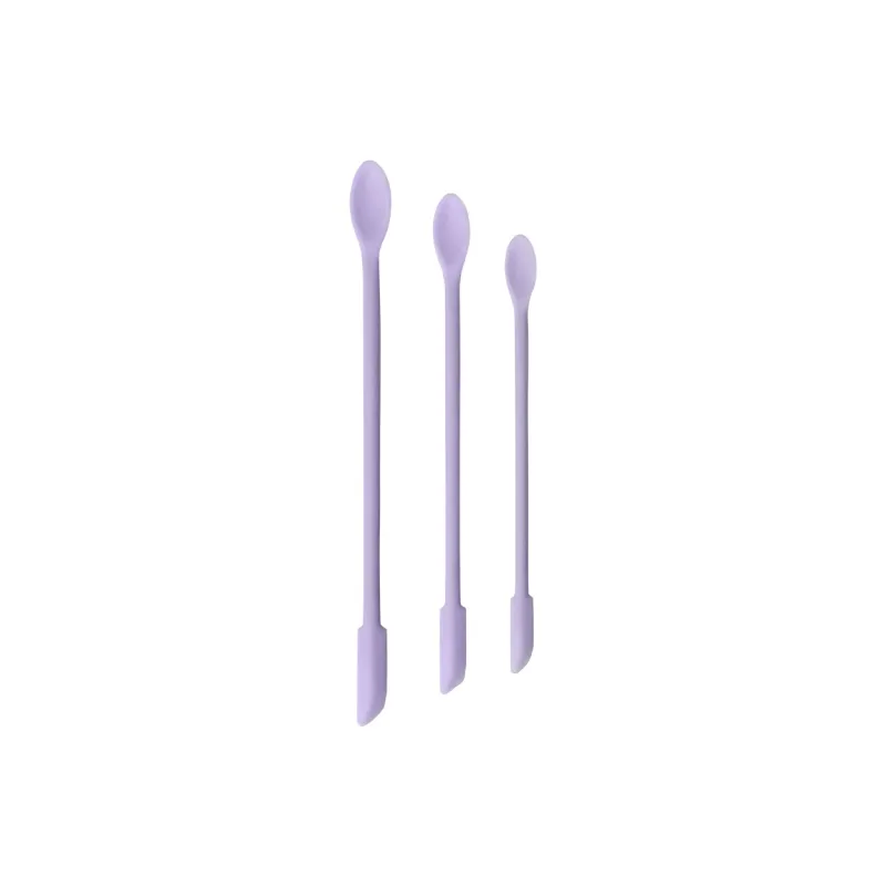Goodgudi Cosmetics Scoop Silicone Scraper Empty Bottle Tool Mini Dual Head Residue Scraping Spoon Cleaning-16