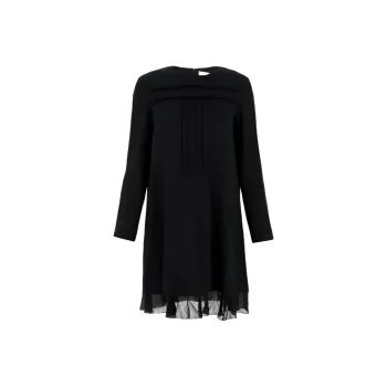 Chloé Ruffled Logo Embroidered Dress