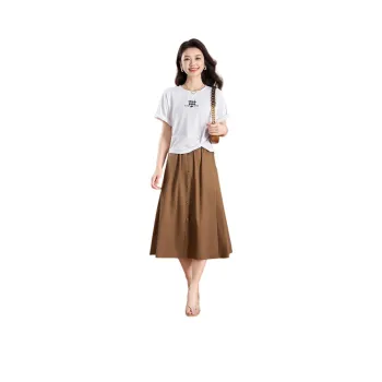 Mylan Two Piece Skirt Sets Women's Khaki
