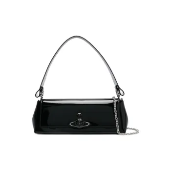 Vivienne Westwood HAZEL Leather Shoulder Bag, Crossbody Bag, Handbag Women's Black