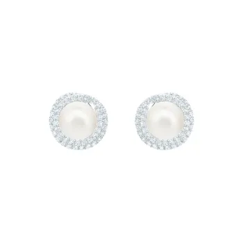 Swarovski Crystal Stud Earrings Women's White